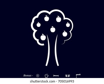 apples on the tree icon, vector illustration eps10