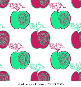 apples on white background