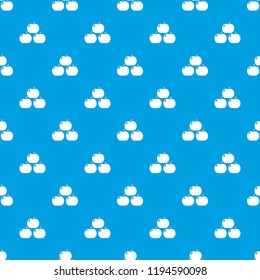 Apples pattern vector seamless blue repeat for any use