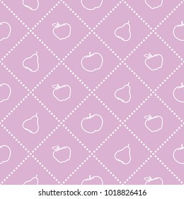 Apples and pears juicy fruit. Seamless pattern. Design for announcement, advertisement, banner or print.