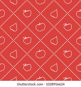 Apples and pears juicy fruit. Seamless pattern. Design for announcement, advertisement, banner or print.