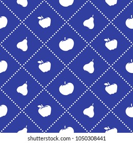 Apples and pears juicy fruit. Seamless pattern. Design for announcement, advertisement, banner or print.