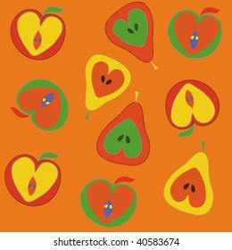 Apples and pears pattern