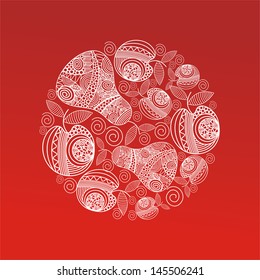Apples pears pattern vector illustration