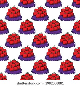Apples pixel art pattern. Pattern pixel art. Pattern fruit. Pixel apple Seamless Pattern, background.