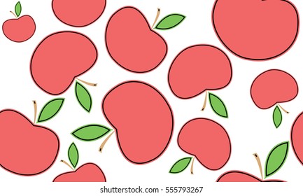 apples seamless pattern background