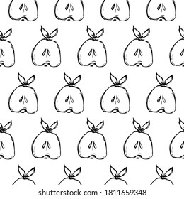 Apples seamless pattern. Background for design paper, fabrics, covers, packaging, wrapping paper.