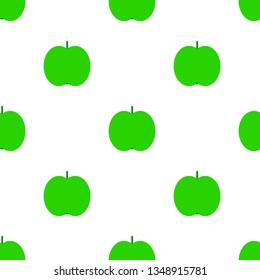 Apples seamless pattern. Fruits on the white background. Vector illustration.