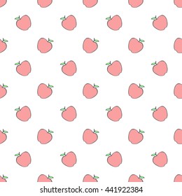 Apples seamless pattern vector