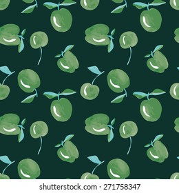 Apples seamless pattern, vector, eps 8
