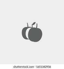 Apples simple clean modern logo icon sign. Vector illustration isolated on white background