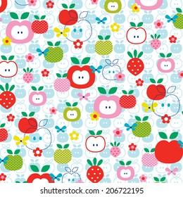 apples and strawberries