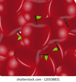 Apples sweet background vector illustration