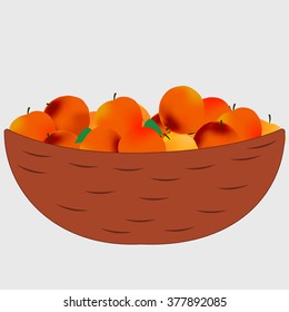 apples in a wicker basket