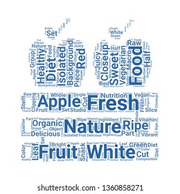 apples word cloud. tag cloud about apples.