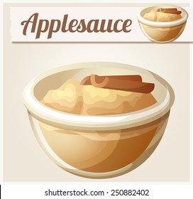 Applesauce. Detailed Vector Icon. Series Of Food And Drink And Ingredients For Cooking.