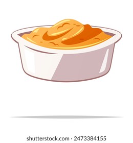 Applesauce puree vector isolated illustration