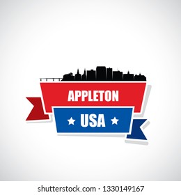 Appleton skyline - Wisconsin, United States of America, USA - vector illustration