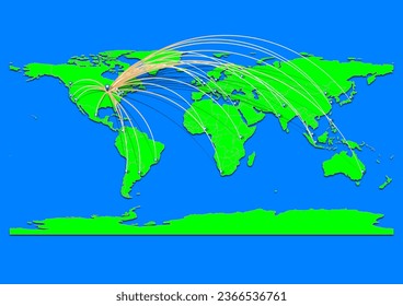 Appleton, United States of America map - Concept map for Appleton, United States of America on World map. Suitable for export concepts. File is suitable for digital editing and prints of all sizes.
