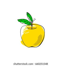 apple-yellow-vector