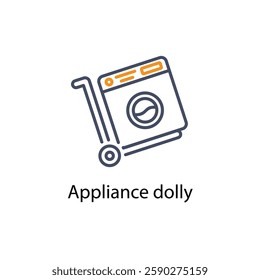 Appliance dolly vector icon stock illustration