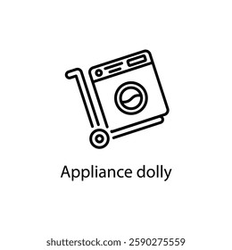Appliance dolly vector icon stock illustration