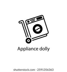 Appliance dolly vector icon stock illustration