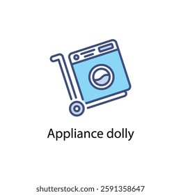 Appliance dolly vector icon stock illustration
