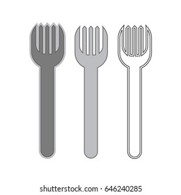 Appliance for food - fork, three varieties