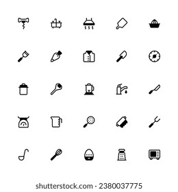 Appliance Icon Collection. Pixel Perfect Appliance Semibold Style 2D Icon