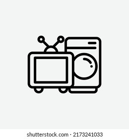  appliance icon, isolated retail outline icon in light grey background, perfect for website, blog, logo, graphic design, social media, UI, mobile app