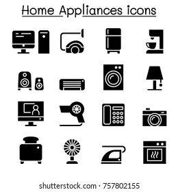 Appliance icon set vector illustration graphic design