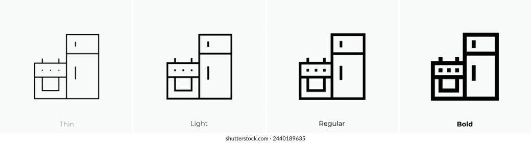 appliance icon. Thin, Light Regular And Bold style design isolated on white background