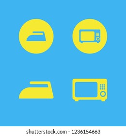 appliance icon. appliance vector icons set microwave and iron