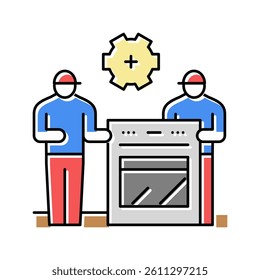 appliance installation color icon vector. appliance installation sign. isolated symbol illustration