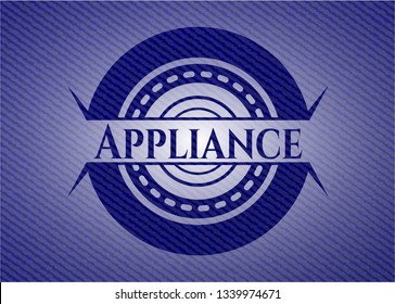 Appliance jean or denim emblem or badge background