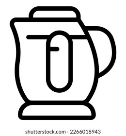 Appliance kettle icon outline vector. Water electric hot. Steam cooking