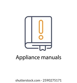 Appliance manuals vector icon stock illustration