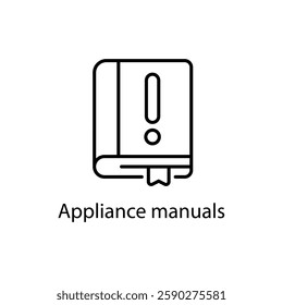 Appliance manuals vector icon stock illustration