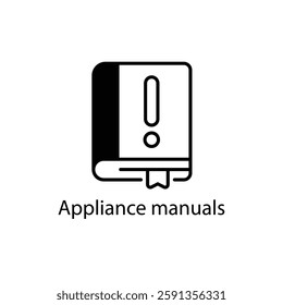 Appliance manuals vector icon stock illustration