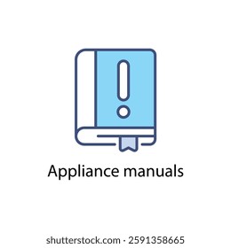 Appliance manuals vector icon stock illustration