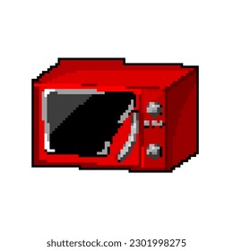 appliance microwave oven game pixel art retro vector. bit appliance microwave oven. old vintage illustration