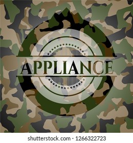 Appliance on camo pattern