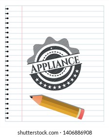 Appliance pencil draw. Vector Illustration. Detailed.