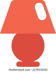 Appliance red lamp, illustration, vector on a white background.