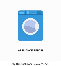 Appliance Repair flat colored icon or logo. Symbol or sign on house repair and maintenance services theme. Editable vector illustration.