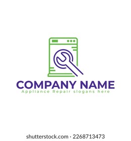 appliance repair logo in vector