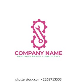 logotipo de reparación de dispositivos en vector