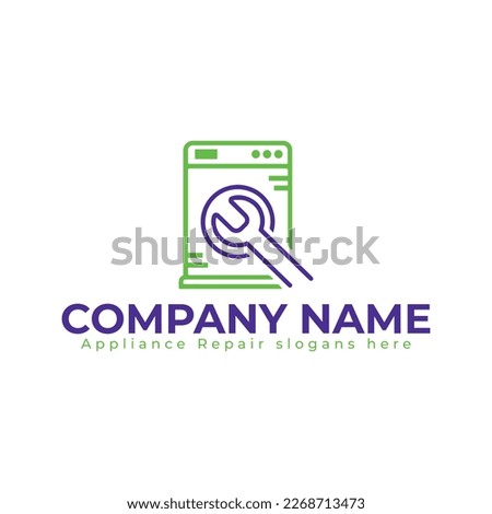 appliance repair logo in vector
