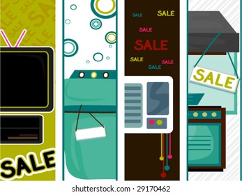 Appliance Sale Vertical Banners - Vector